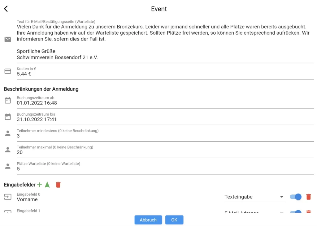 Buchungssystem für Kurse, Events und Veranstaltungen